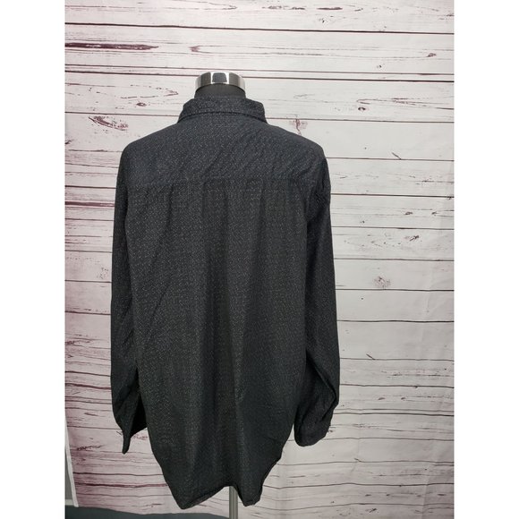 Julian & Mark Long sleeve button down‎ XXL black gray printed shirt - Picture 2 of 12
